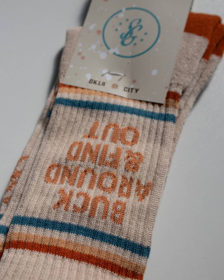Buck Around and Find Out Western Socks - Davidson Provision Co.
