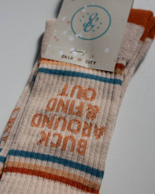 Buck Around and Find Out Western Socks - Davidson Provision Co.