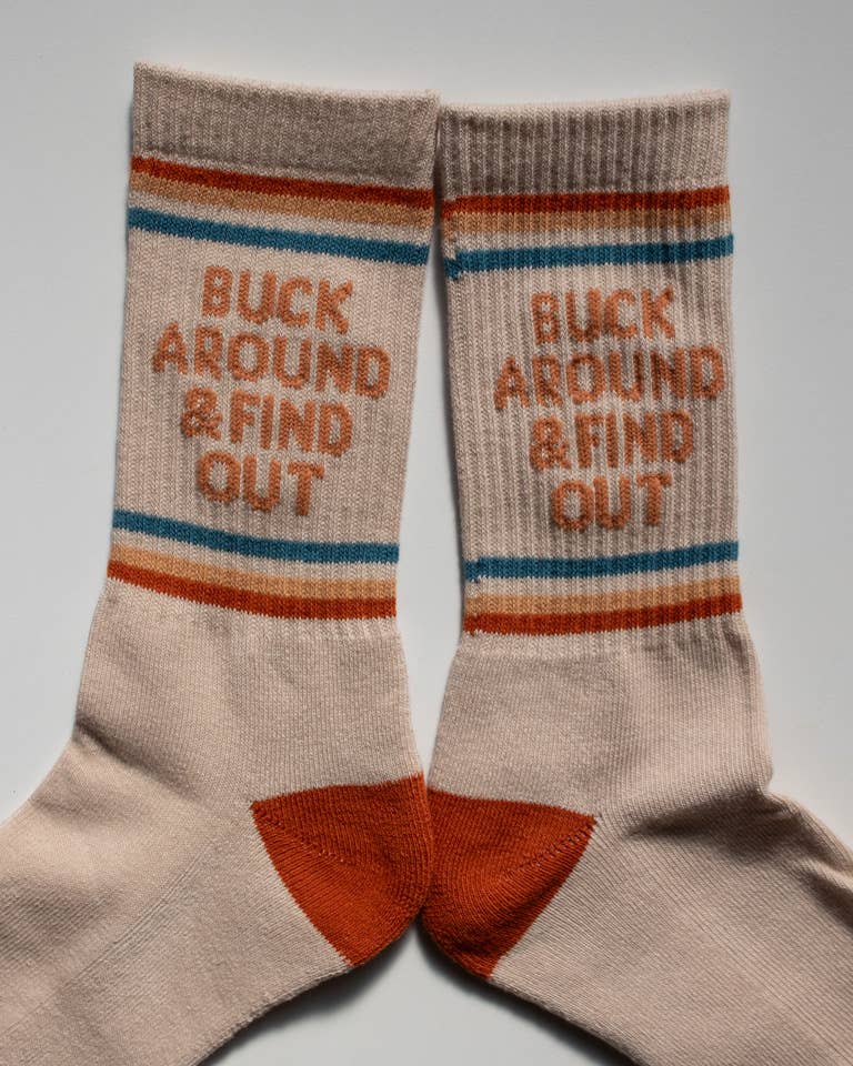 Buck Around and Find Out Western Socks - Davidson Provision Co.
