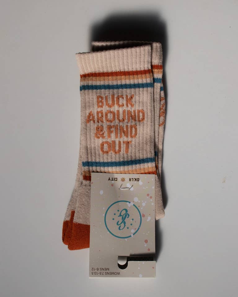 Buck Around and Find Out Western Socks - Davidson Provision Co.