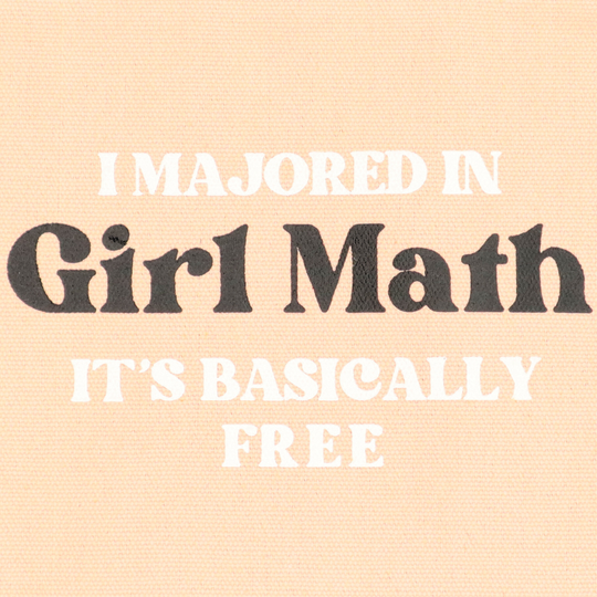 Canvas Pouch I Majored in Girl Math