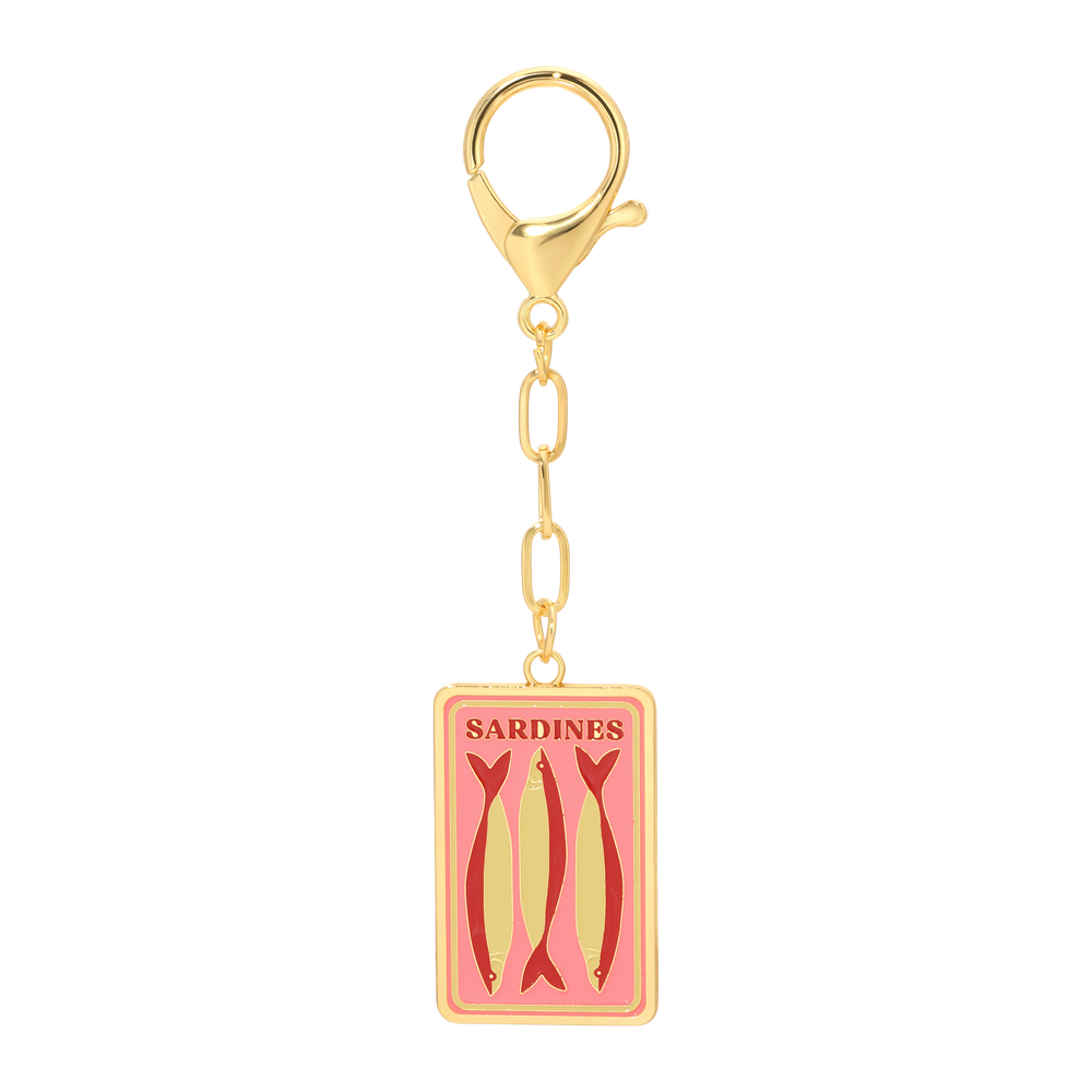 Sardines Enamel Bag Charm/Keychain