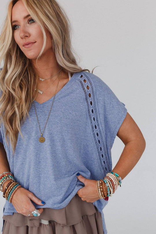 Camden Lace V Neck Top - Davidson Provision Co.