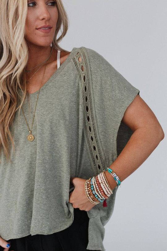 Camden Lace V Neck Top - Davidson Provision Co.