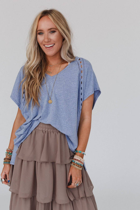 Camden Lace V Neck Top - Davidson Provision Co.