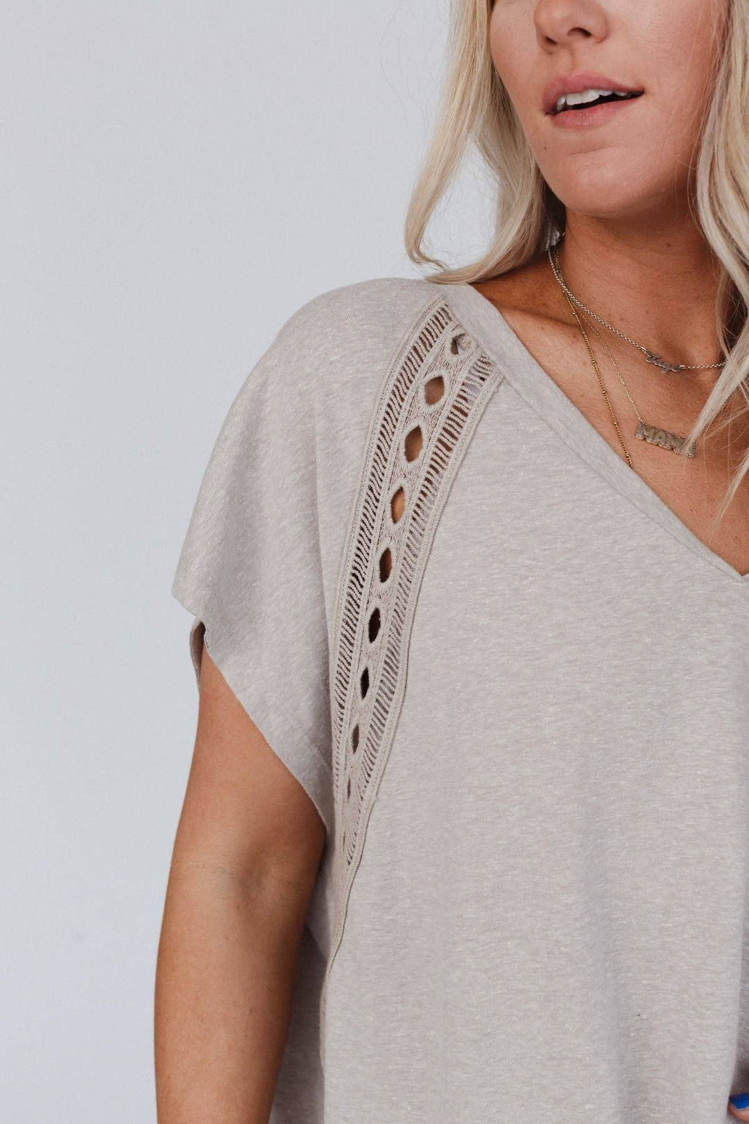 Camden Lace V Neck Top - Davidson Provision Co.
