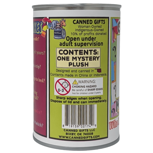 Canned Mystery | Unknown Random Plush w/Jokes - Davidson Provision Co.