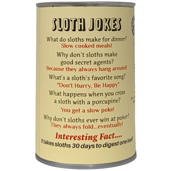 Canned Twiggy the Sloth - Davidson Provision Co.