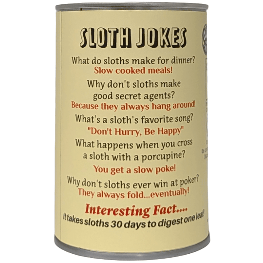 Canned Twiggy the Sloth - Davidson Provision Co.