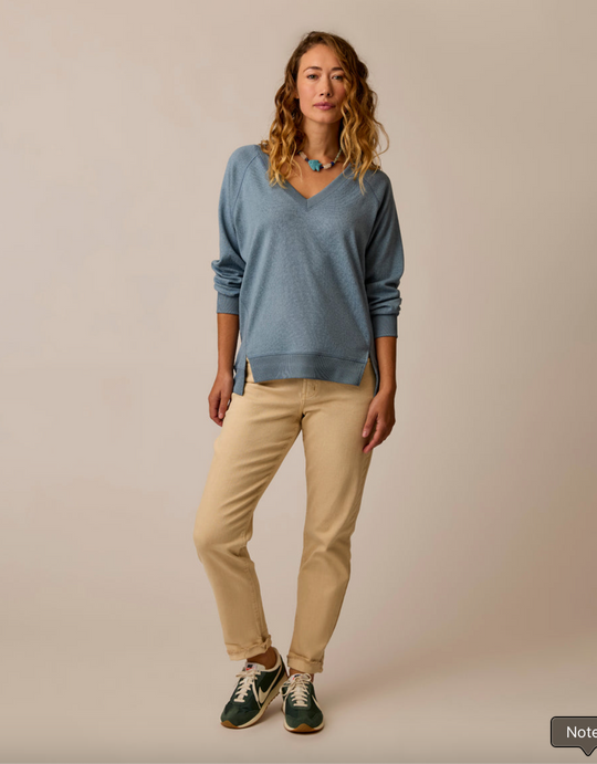 Carve Alena Supersoft Top in Blue Mirage Heather – front full