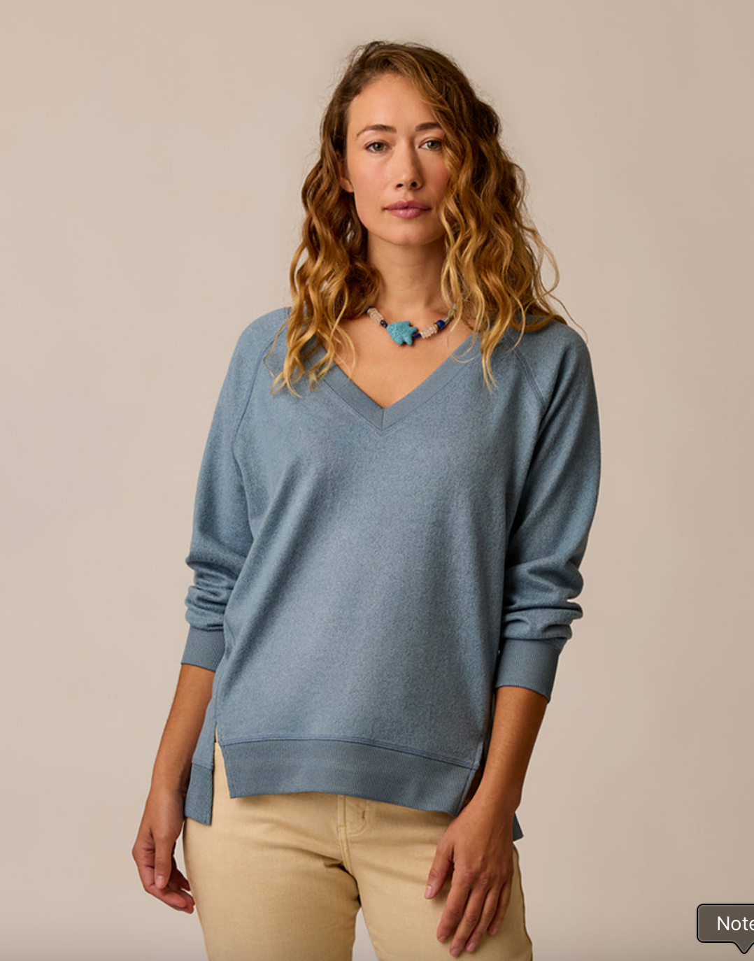 Carve Alena Supersoft Top in Blue Mirage Heather – front