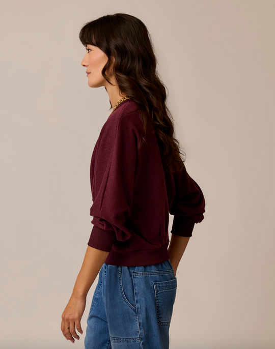 Carve Anneke Supersoft Dolman in Sangria Heather – side