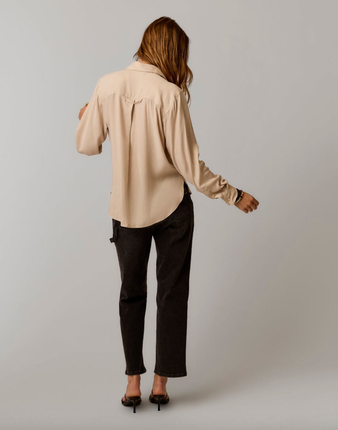 Carve Corey Denim Pant in Washed Black – back