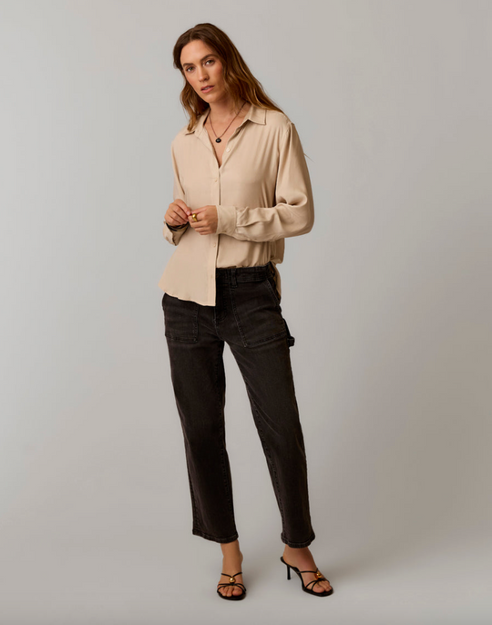 Carve Corey Denim Pant in Washed Black – front
