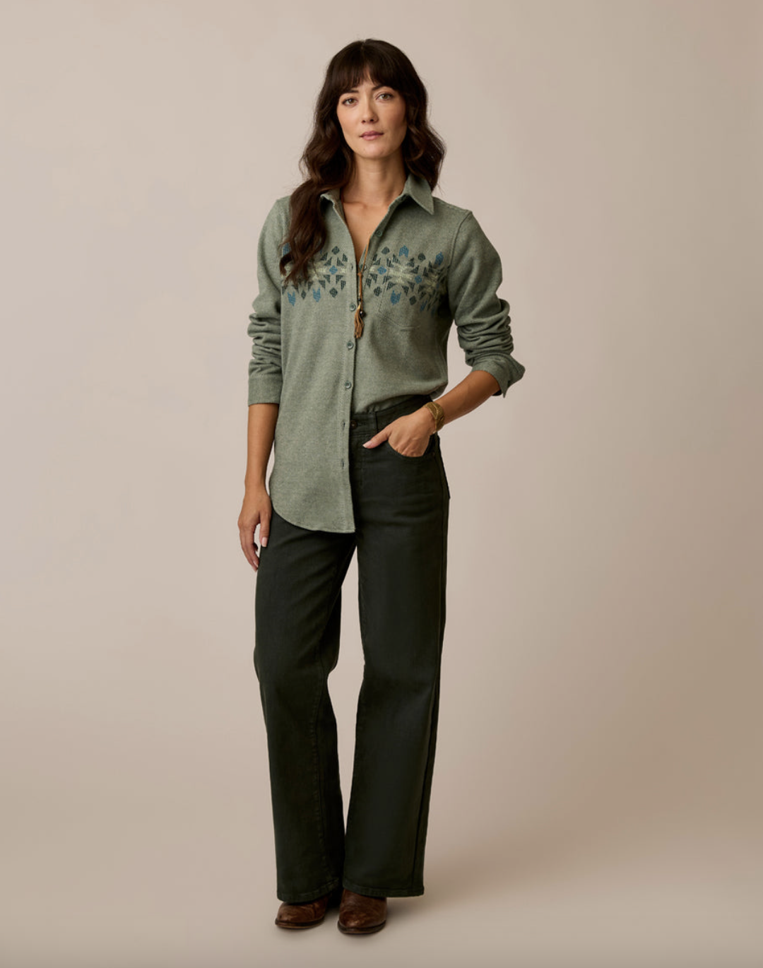 Carve Fairbanks Supersoft Shirt in Laurel Motif – front full