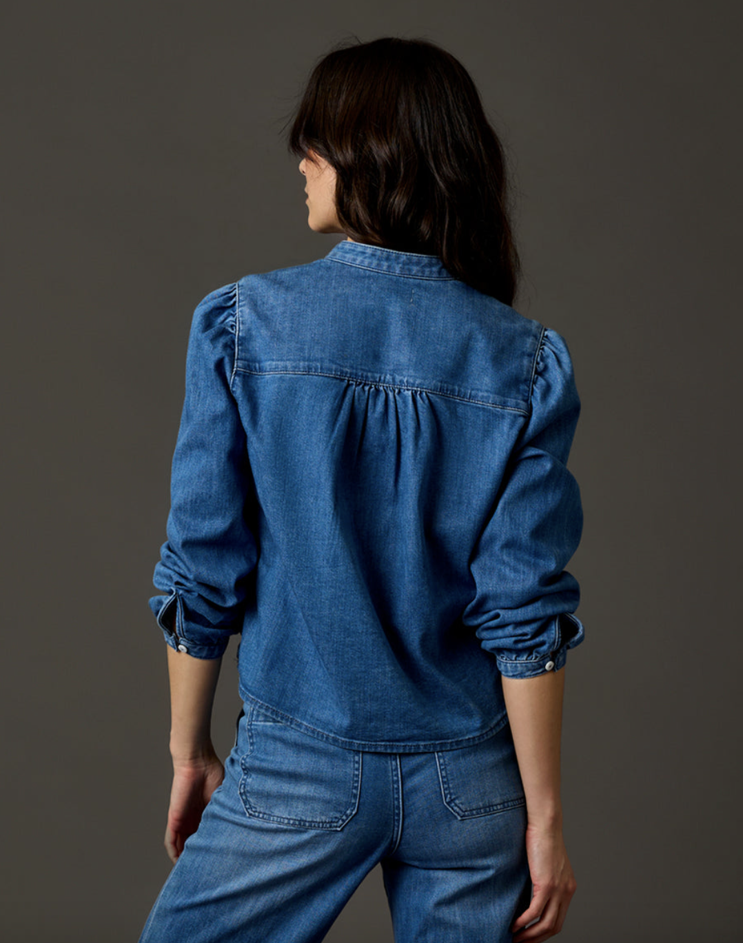Carve Marin Lightweight Denim Top in Magnolia – back