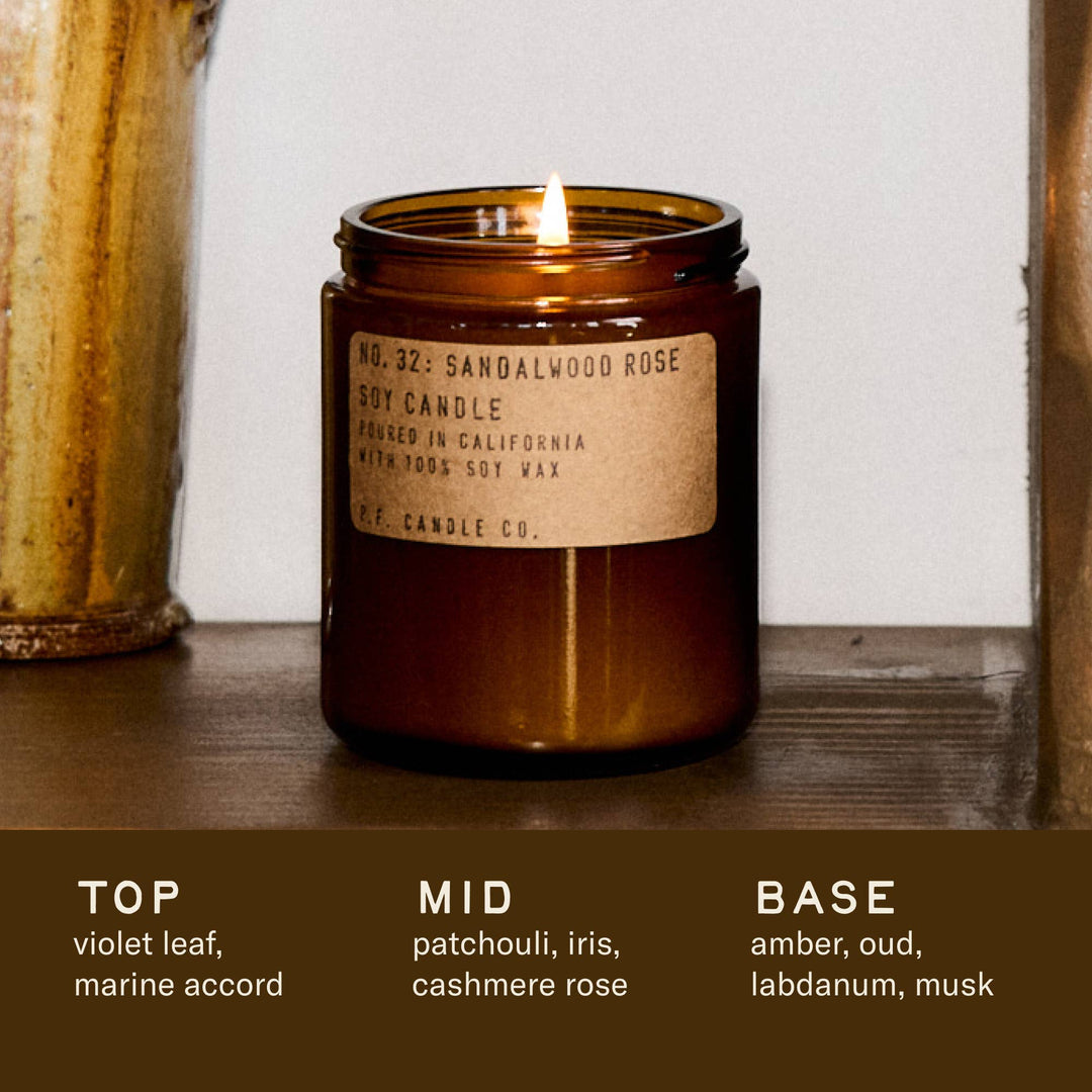 Sandalwood Rose - 7.2 oz Soy Candle