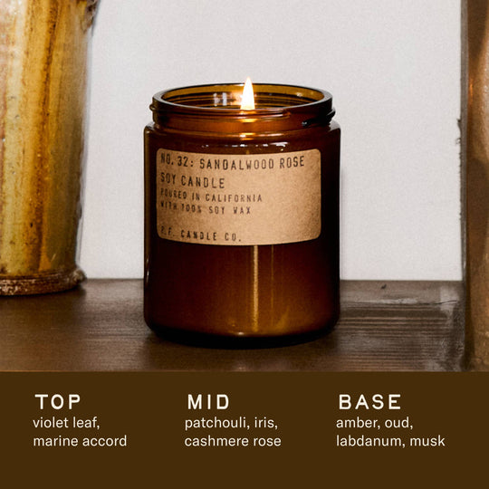 Sandalwood Rose - 7.2 oz Soy Candle