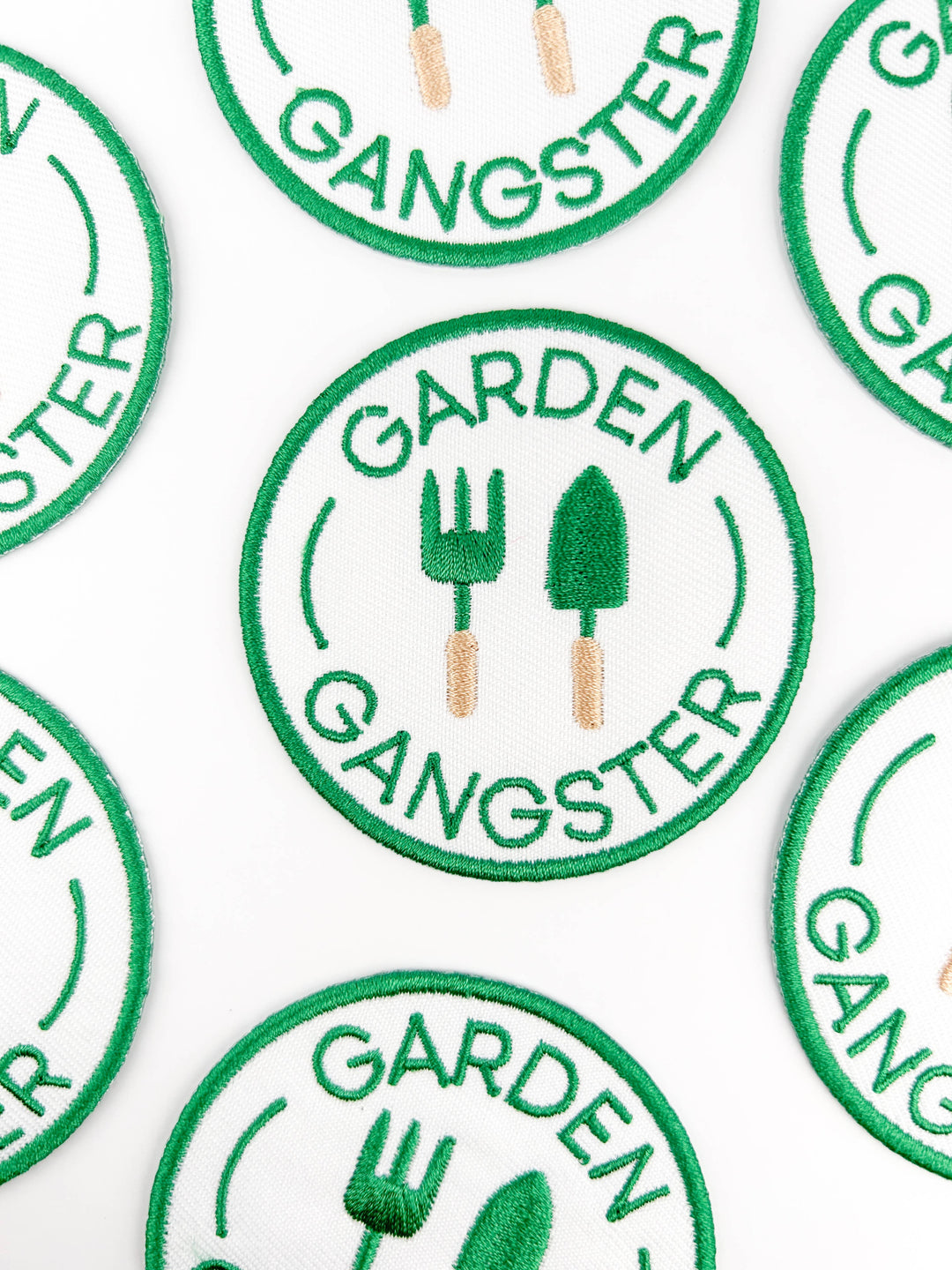 Field Trip Threads - Garden Gangster Embroidered Iron On Patch Organic Farm Hats