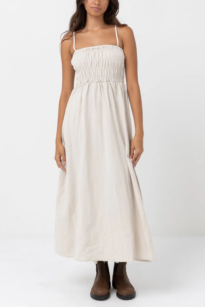 Classic Shirred Midi Dress - Davidson Provision Co.