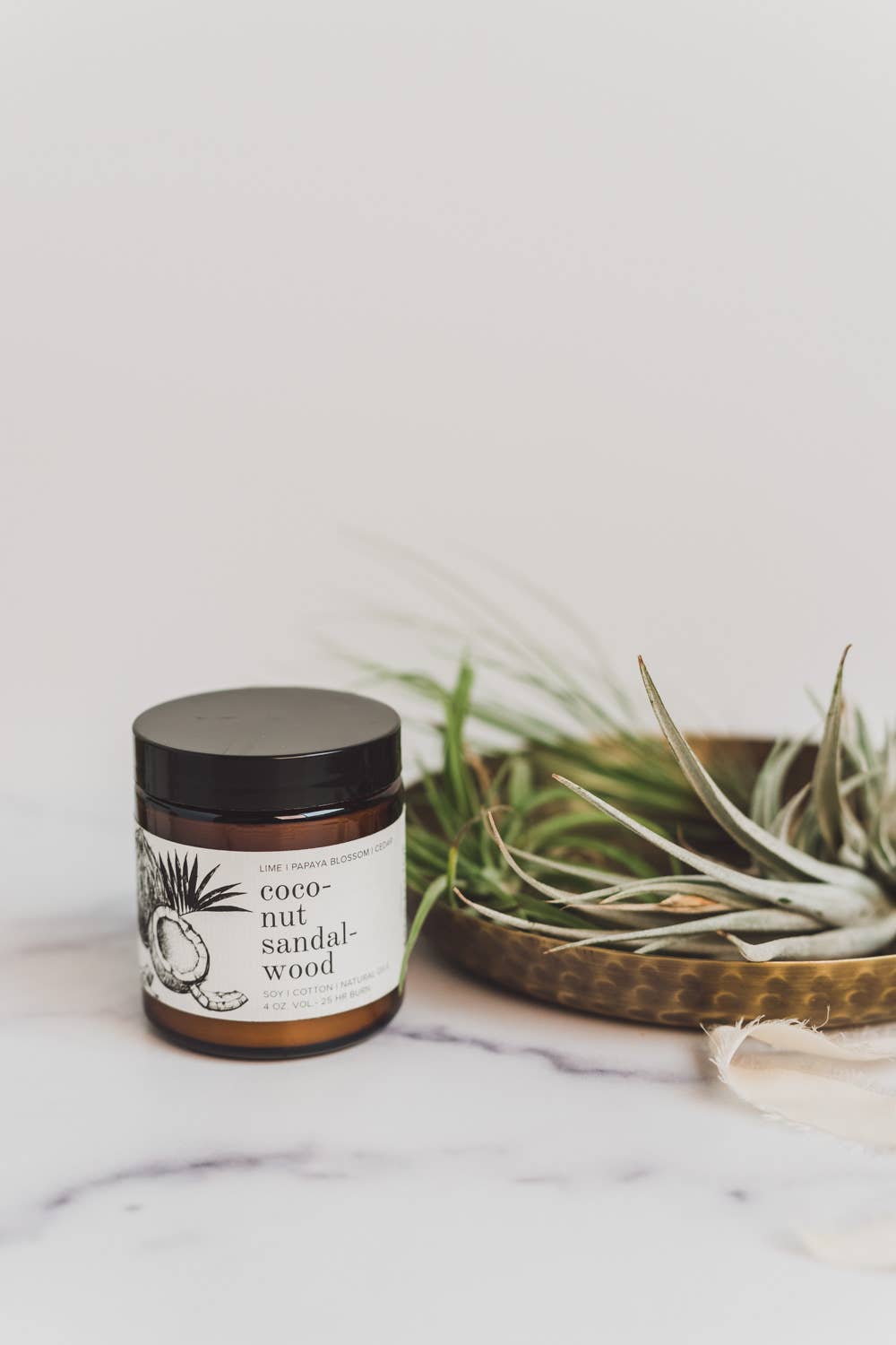 Coconut Sandalwood Natural Soy Candle 9 oz - Davidson Provision Co.