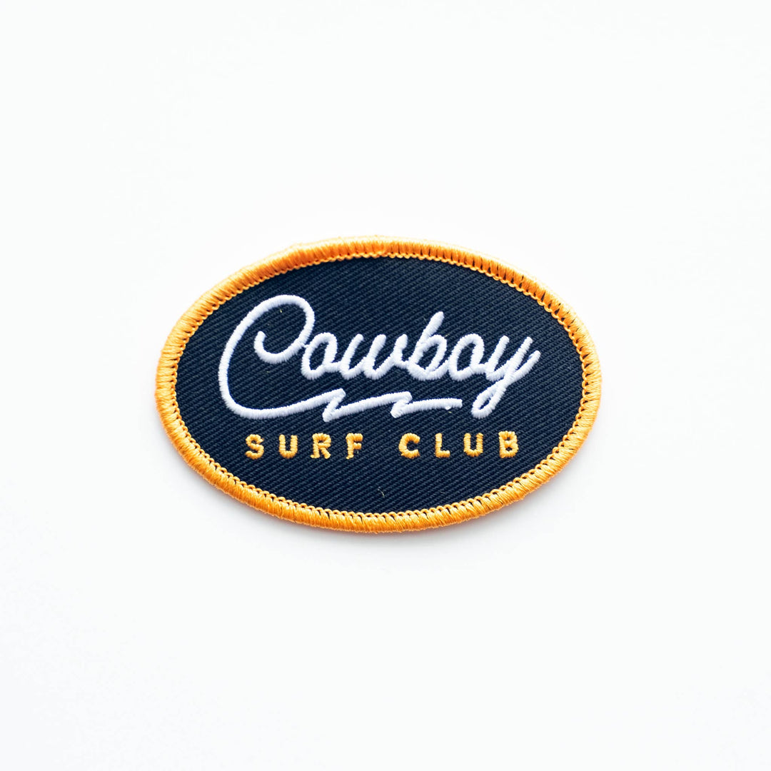 Cowboy Surf Club Embroidered Iron on Patch - Davidson Provision Co.