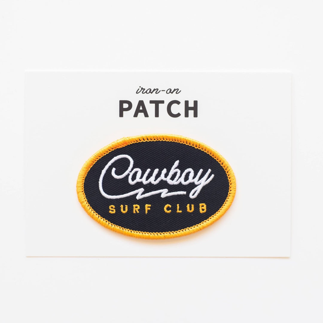 Cowboy Surf Club Embroidered Iron on Patch - Davidson Provision Co.