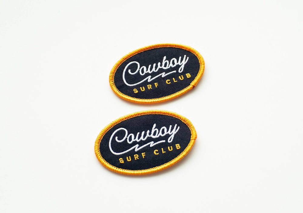 Cowboy Surf Club Embroidered Iron on Patch - Davidson Provision Co.