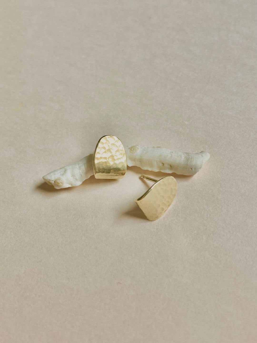 Cusp Stud - Organic Hammered Lobe Hugger - Davidson Provision Co.