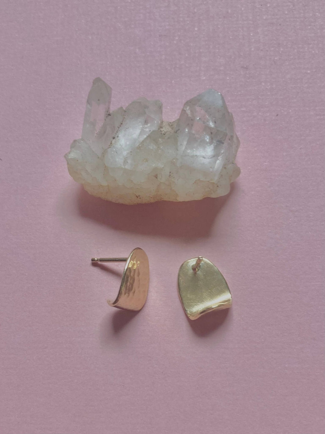Cusp Stud - Organic Hammered Lobe Hugger - Davidson Provision Co.