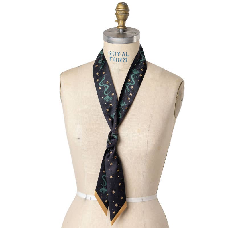 Silk Twilly Scarf - “Saddle Up and Lasso the Stars”