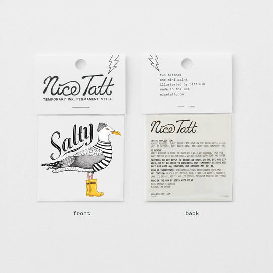 Salty Seagull - Temporary Tattoo