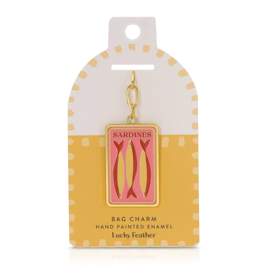Sardines Enamel Bag Charm/Keychain