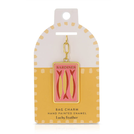 Sardines Enamel Bag Charm/Keychain