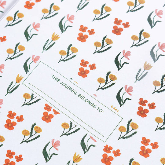 Embroidered Journal - Floral