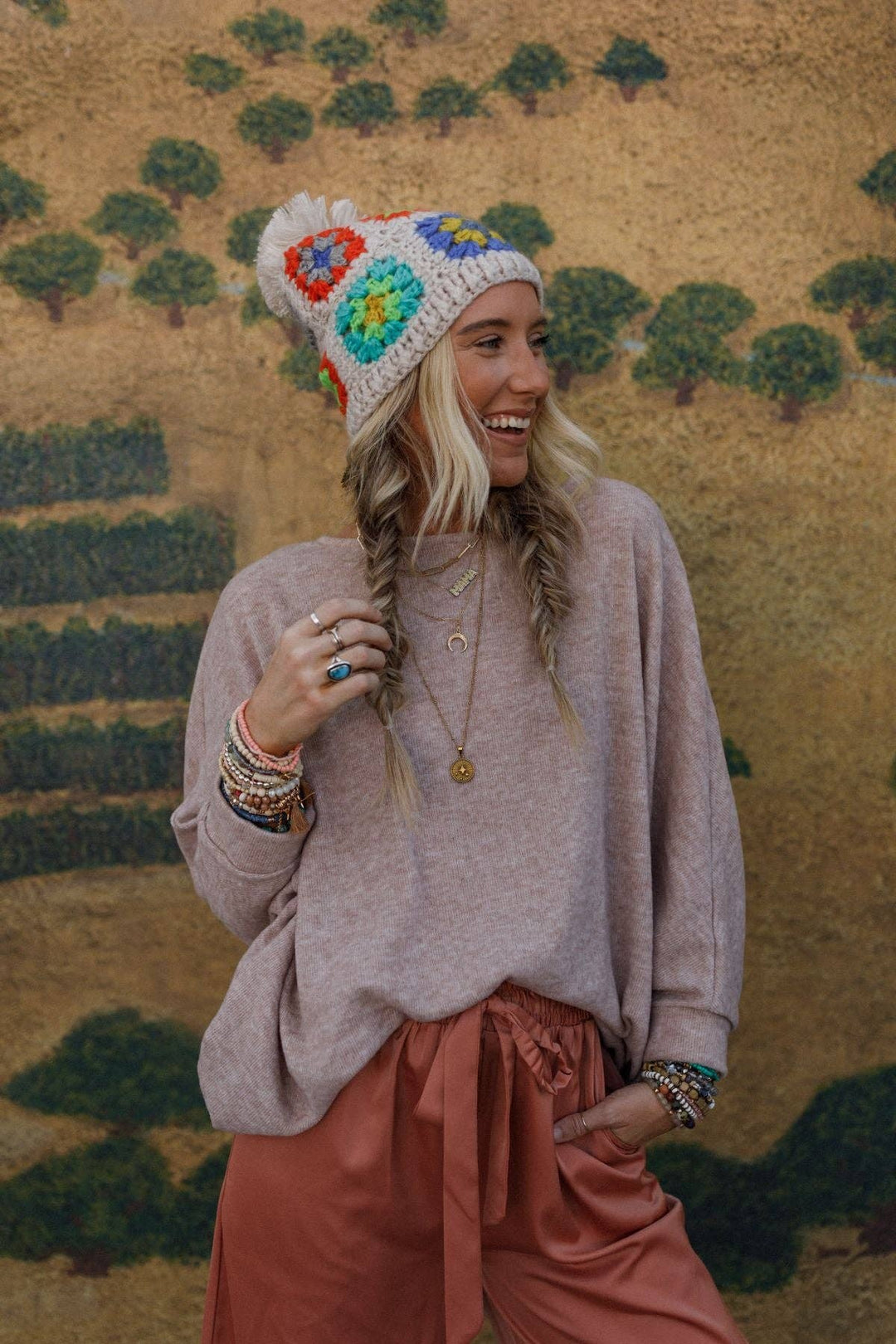 Fly With Me Batwing Sleeve Knit Sweater