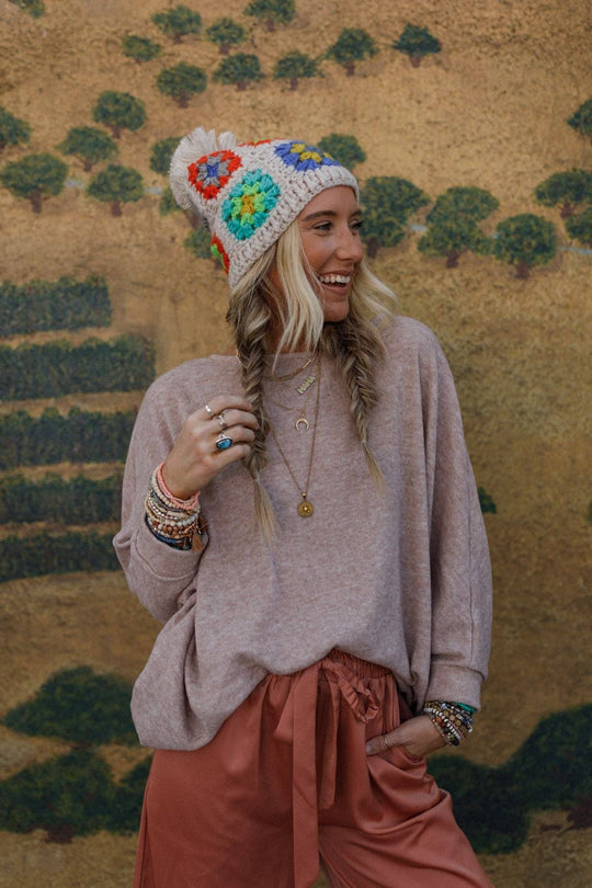Fly With Me Batwing Sleeve Knit Sweater