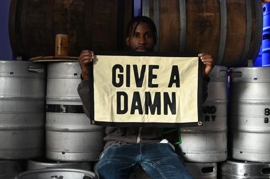 Oxford Pennant - Give A Damn Camp Flag