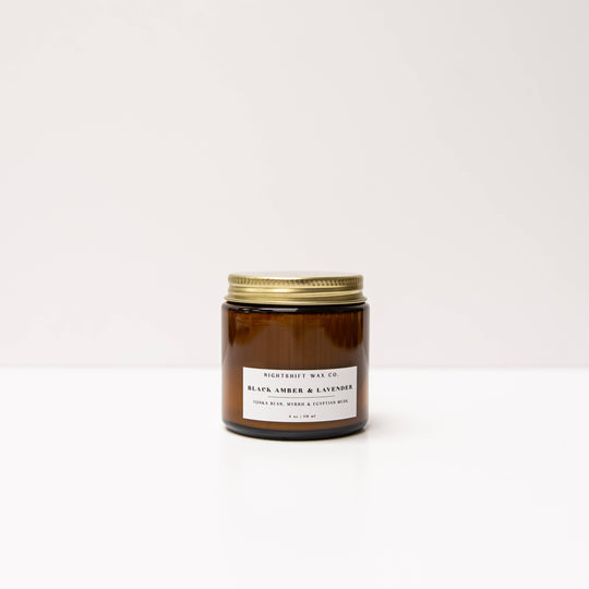 Black Amber + Lavender Candle