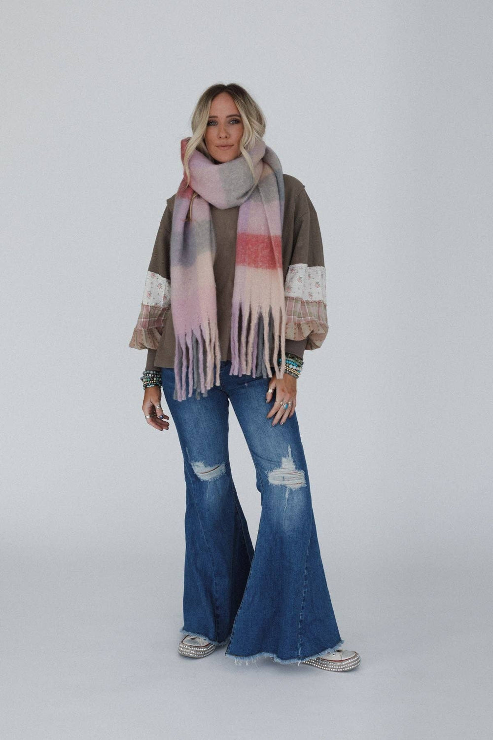Everest Cozy Plaid Scarf