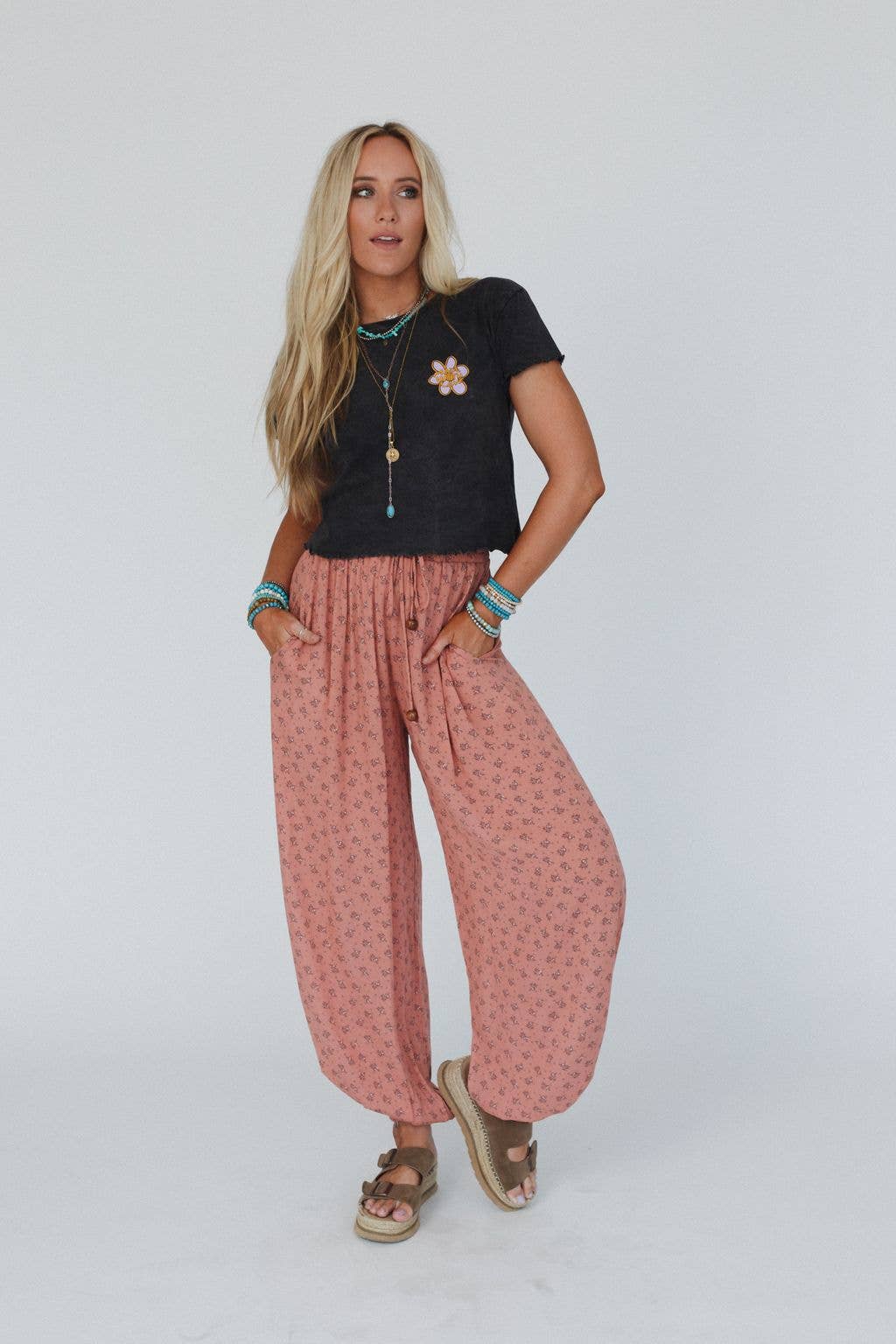 Emberlyn Wide Leg Cinched Pants