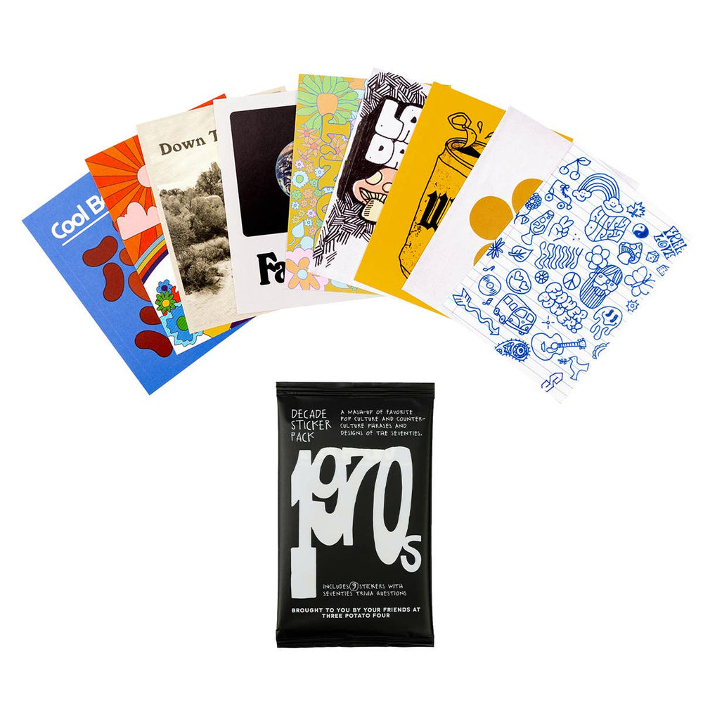 Decade Sticker Card Pack - 1970s - Davidson Provision Co.