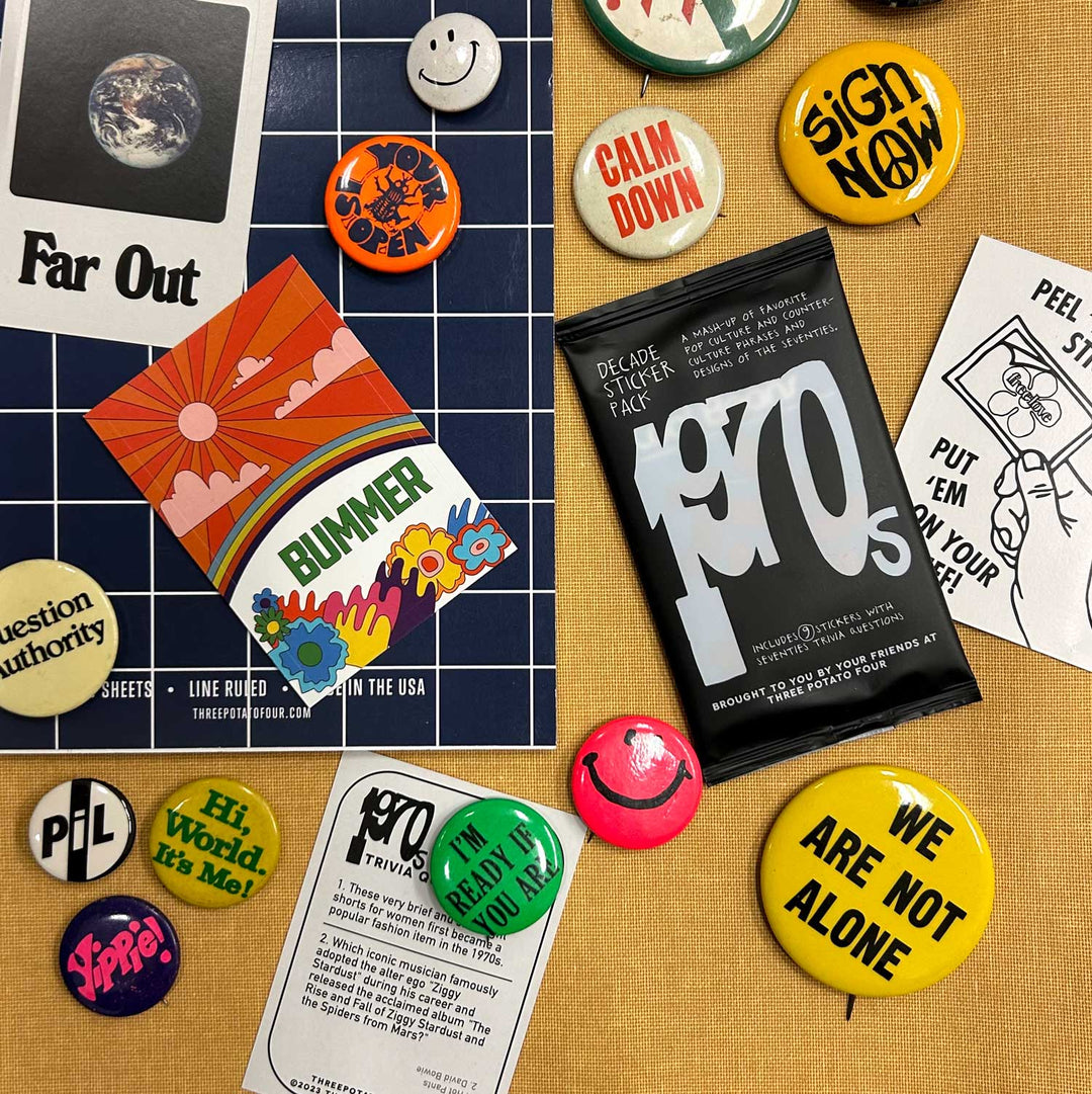 Decade Sticker Card Pack - 1970s - Davidson Provision Co.