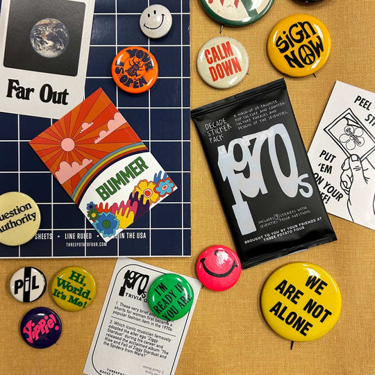 Decade Sticker Card Pack - 1970s - Davidson Provision Co.