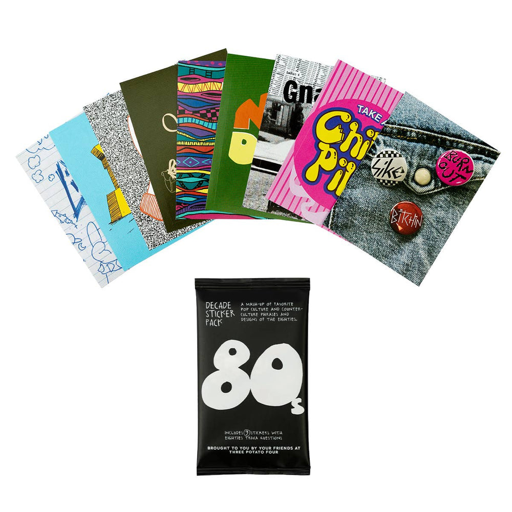 Decade Sticker Card Pack - 1980s - Davidson Provision Co.