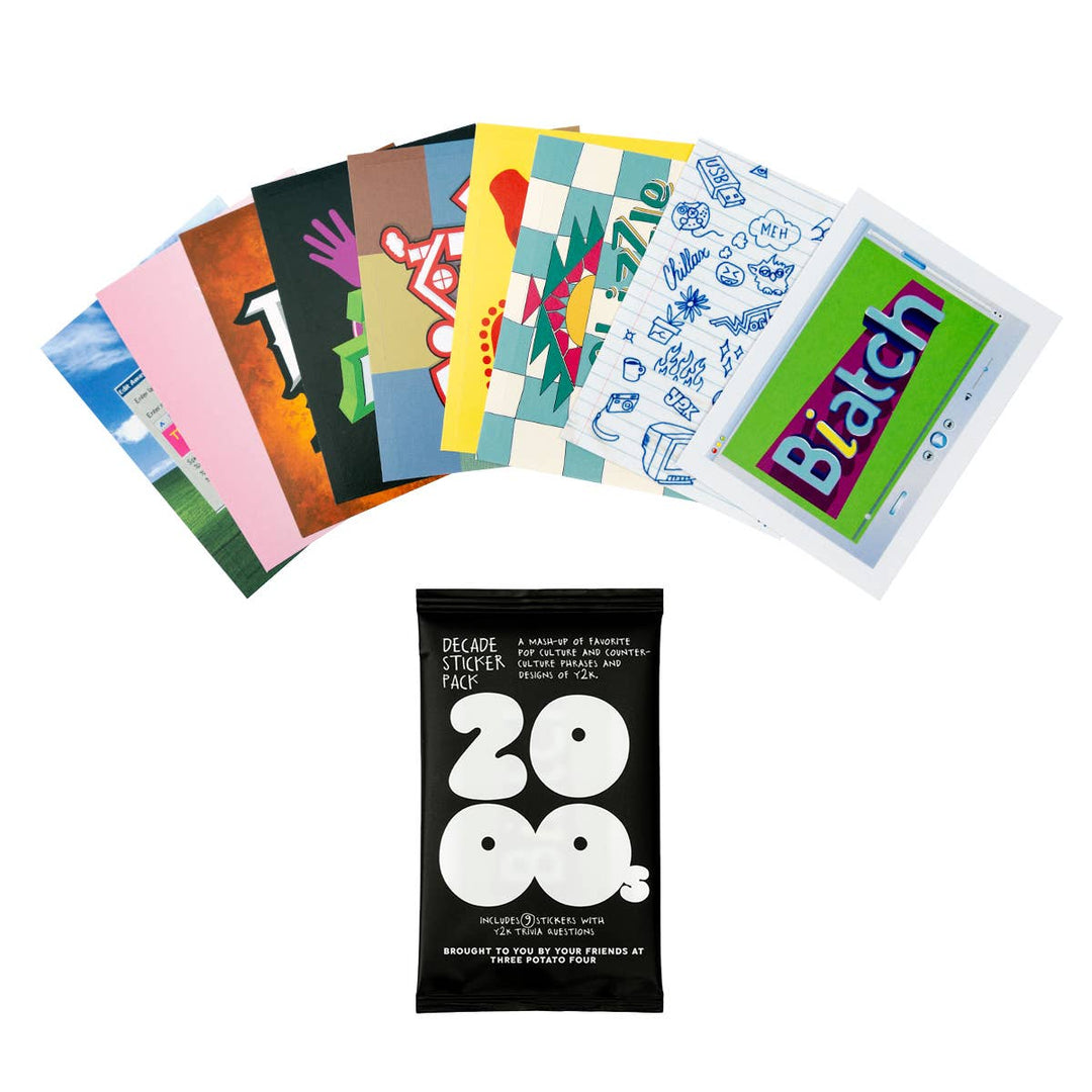 Decade Sticker Card Pack - Y2K - Davidson Provision Co.