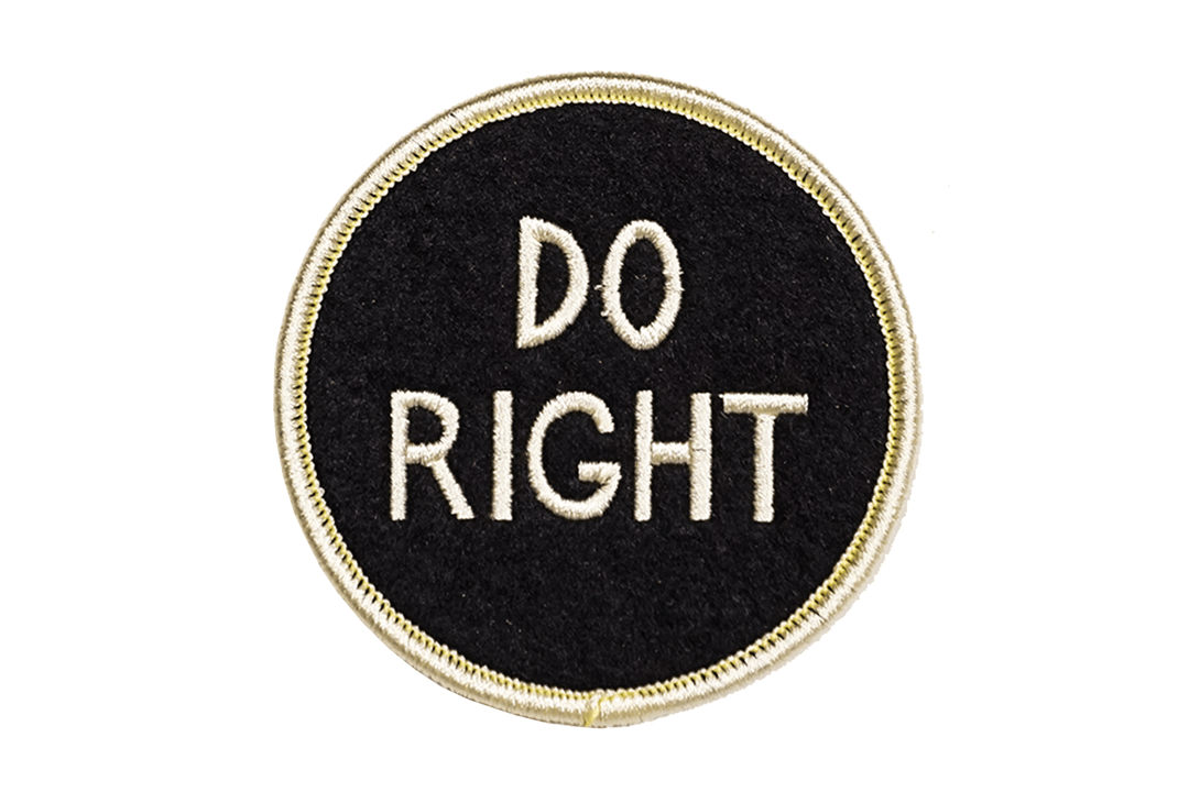 Do Right Embroidered Patch - Davidson Provision Co.