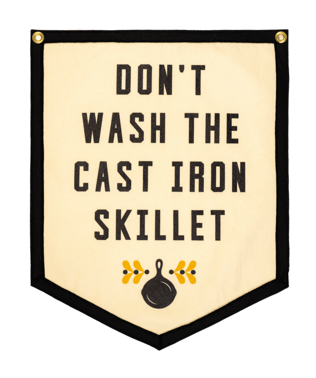 Don't Wash The Cast Iron Skillet Camp Flag • Jason Isbell x Oxford Pennant - Davidson Provision Co.