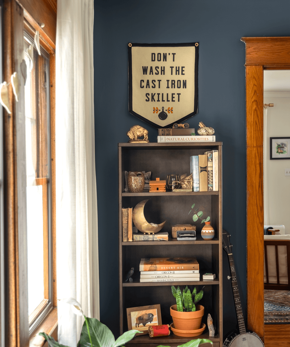 Don't Wash The Cast Iron Skillet Camp Flag • Jason Isbell x Oxford Pennant - Davidson Provision Co.