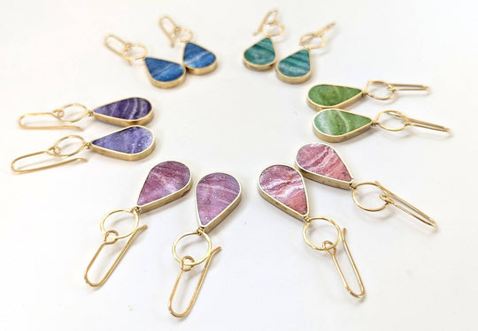 Drop with Loop Resin Earrings - Davidson Provision Co.